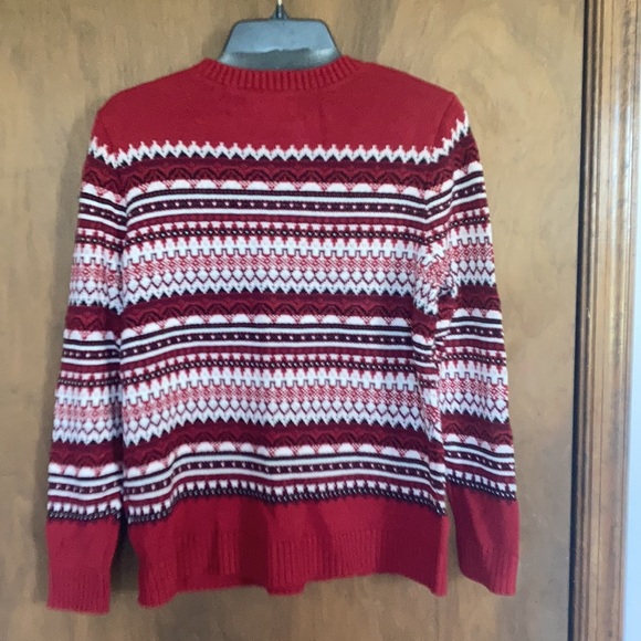 Relist 2/21 ❌ Croft & barrow classic crewneck fair isle sweater LP - Picture 13 of 16